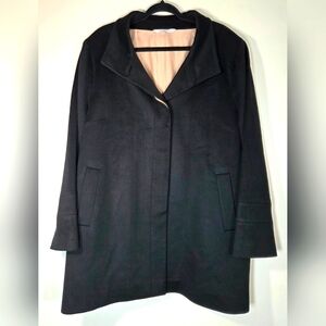FLEURETTE BUTTON UP LORO PIANA WOOL COAT.